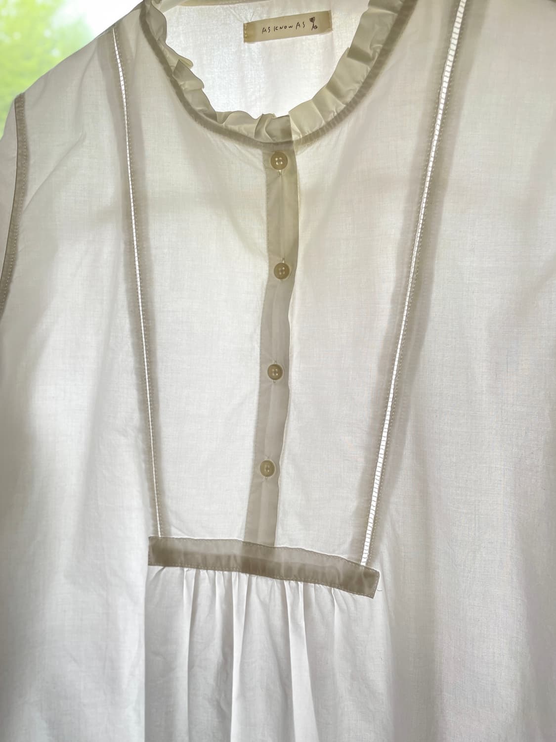 일본 빈티지 코튼 화이트 블라우스 상품이미지6