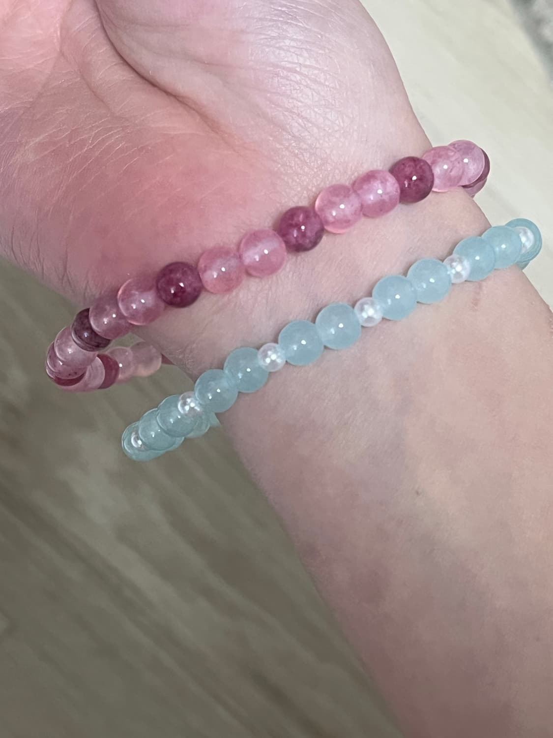 핸드메이드 수제 팔찌 | 라이트 블루 바다 팔찌 상품이미지3