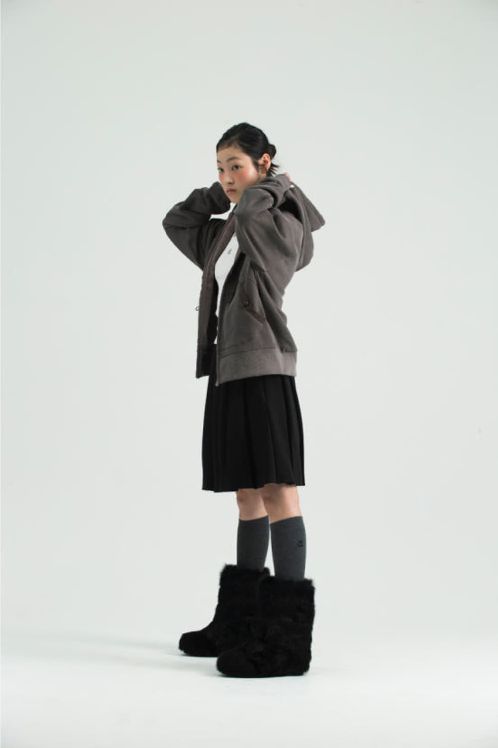 스마트어반유즈풀 후드집업 카키 상품이미지1