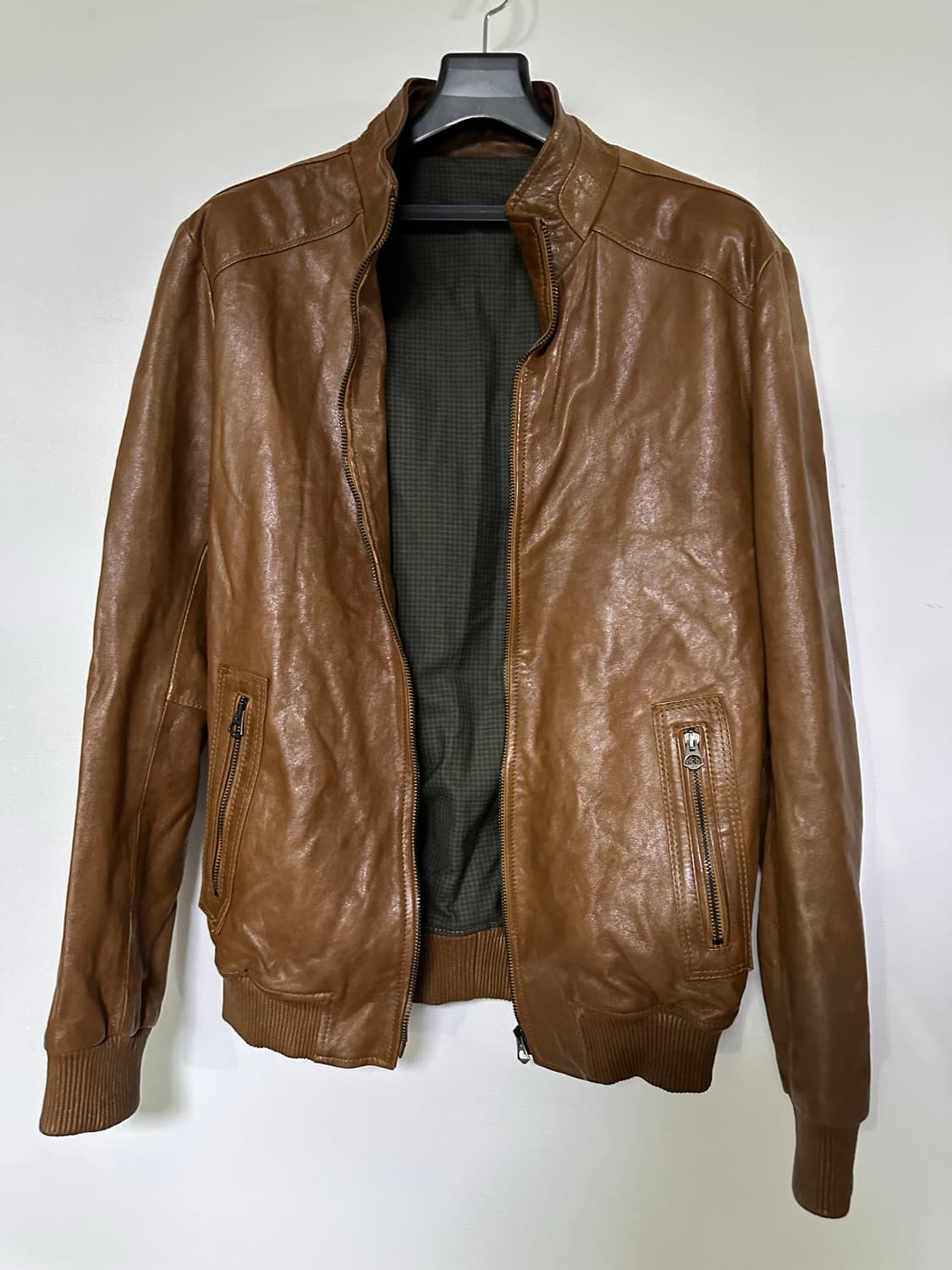 Cutter & Buck 남성 가죽 자켓 캐멀 95 상품이미지1