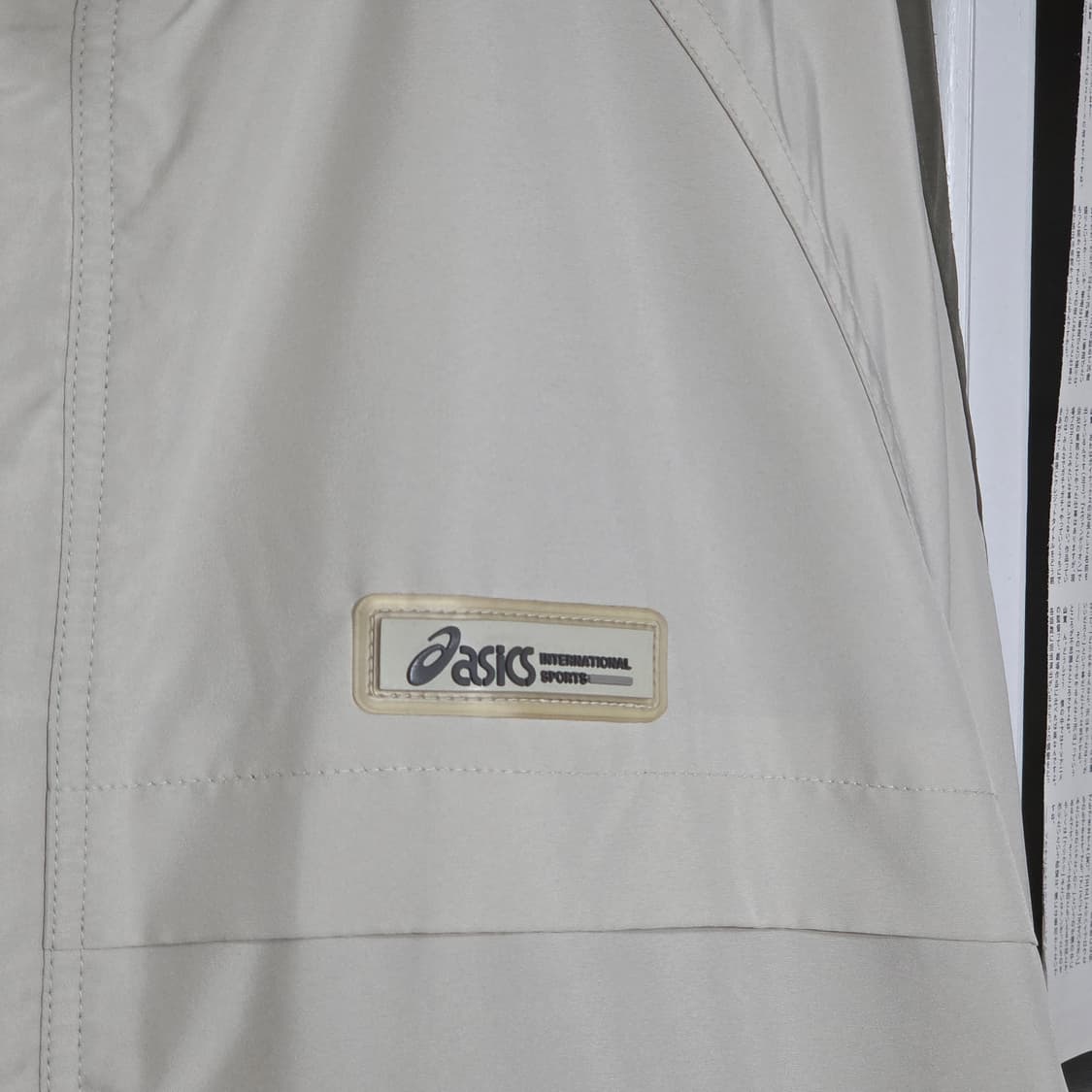 00S 아식스 카키 베이지 배색 바람막이 자켓 상품이미지4