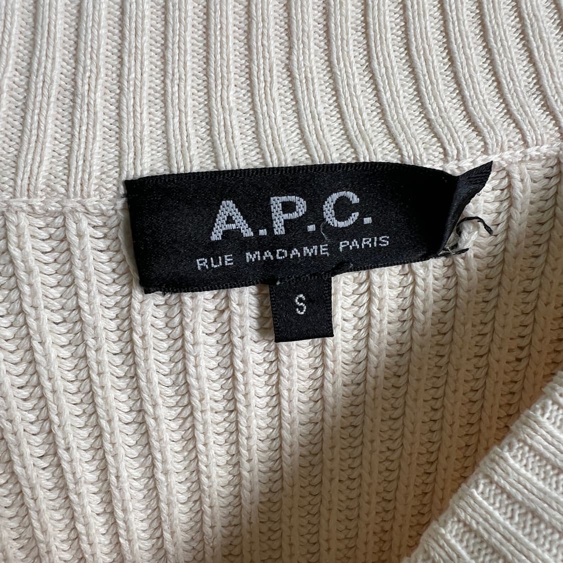 아페쎄 아이보리 래글런 크루넥 니트 S 상품이미지3