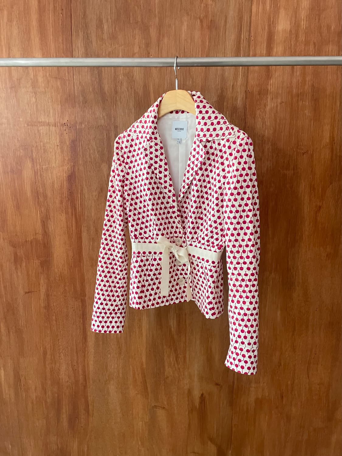 MOSCHINO 90s cherry bow blazer jacket 상품이미지3