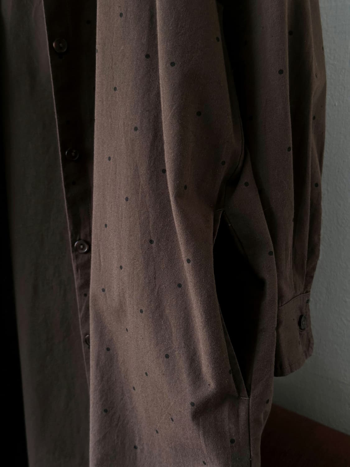 Polka dots pattern cotton linen onepiece 상품이미지3