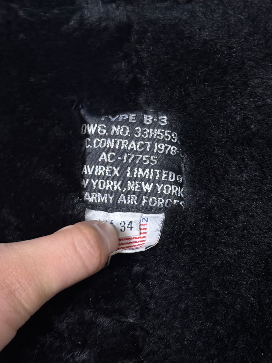 Usa 아비렉스 스코빌 지퍼 B3 무스탕 자켓 상품이미지6