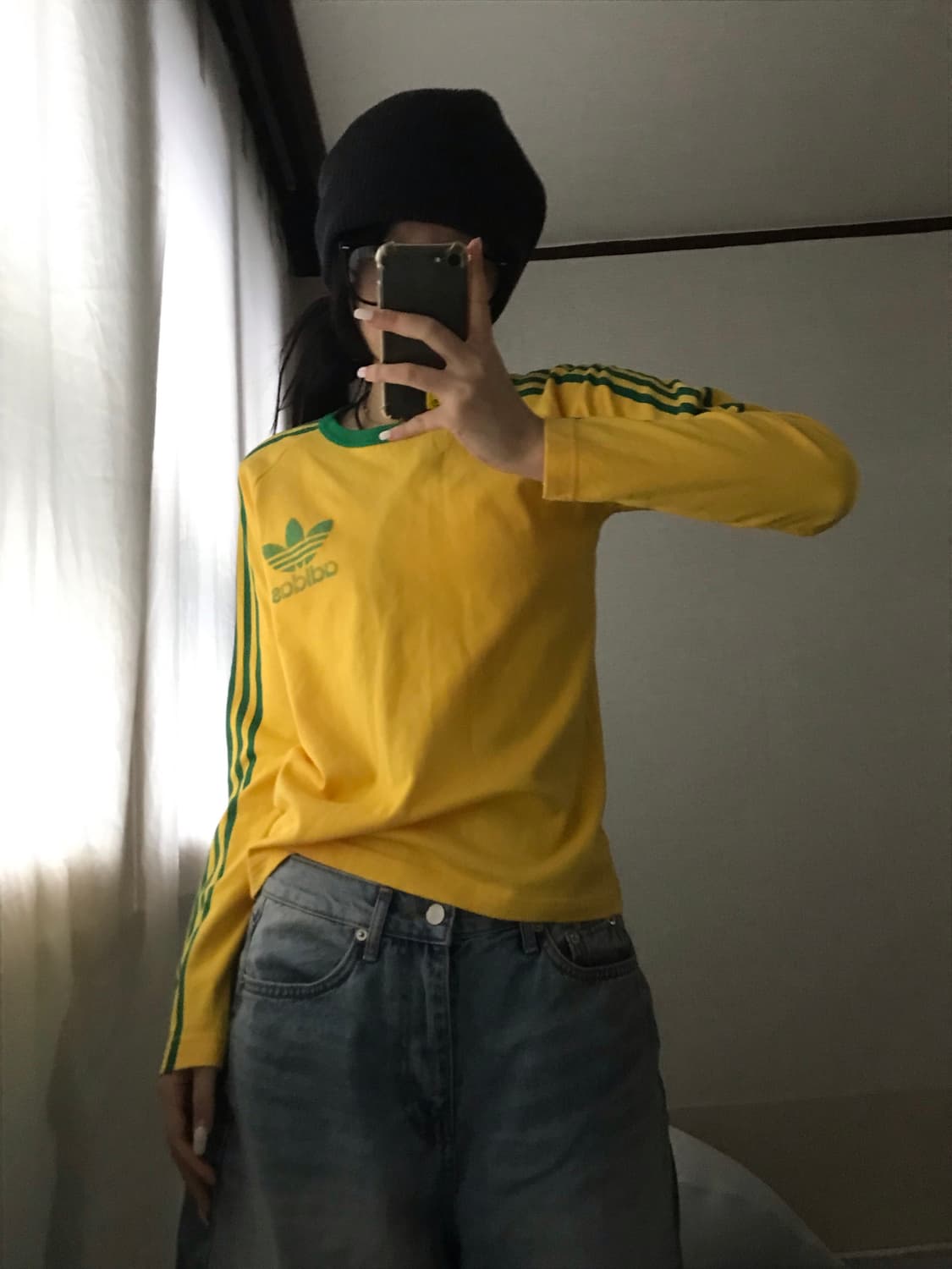 아디다스 00s 옐로우 삼선 롱슬리브 상품이미지5