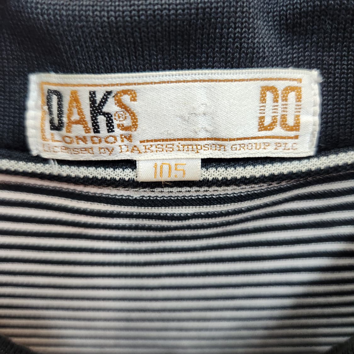 닥스 DAKS 스트라이프 로고 반팔카라 XL 상품이미지5