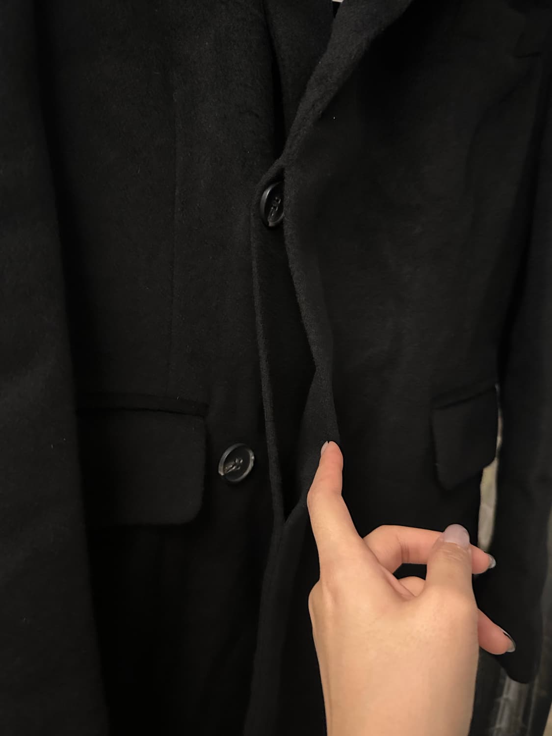 YUJI 유지 울코트 블랙 새상품 상품이미지4