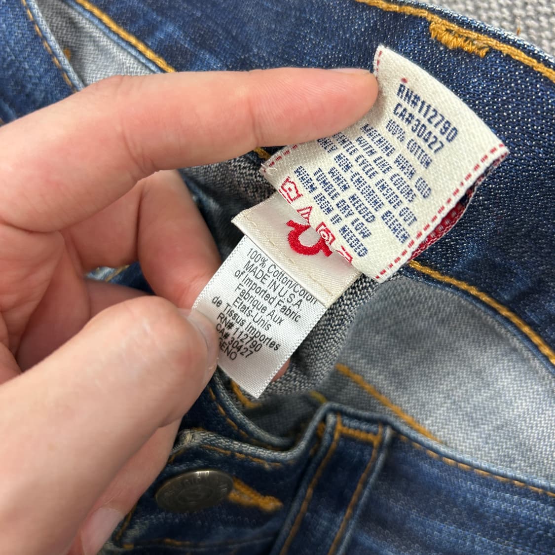 트루릴리전 빈티지 버튼플라이 데님팬츠(30) 상품이미지7