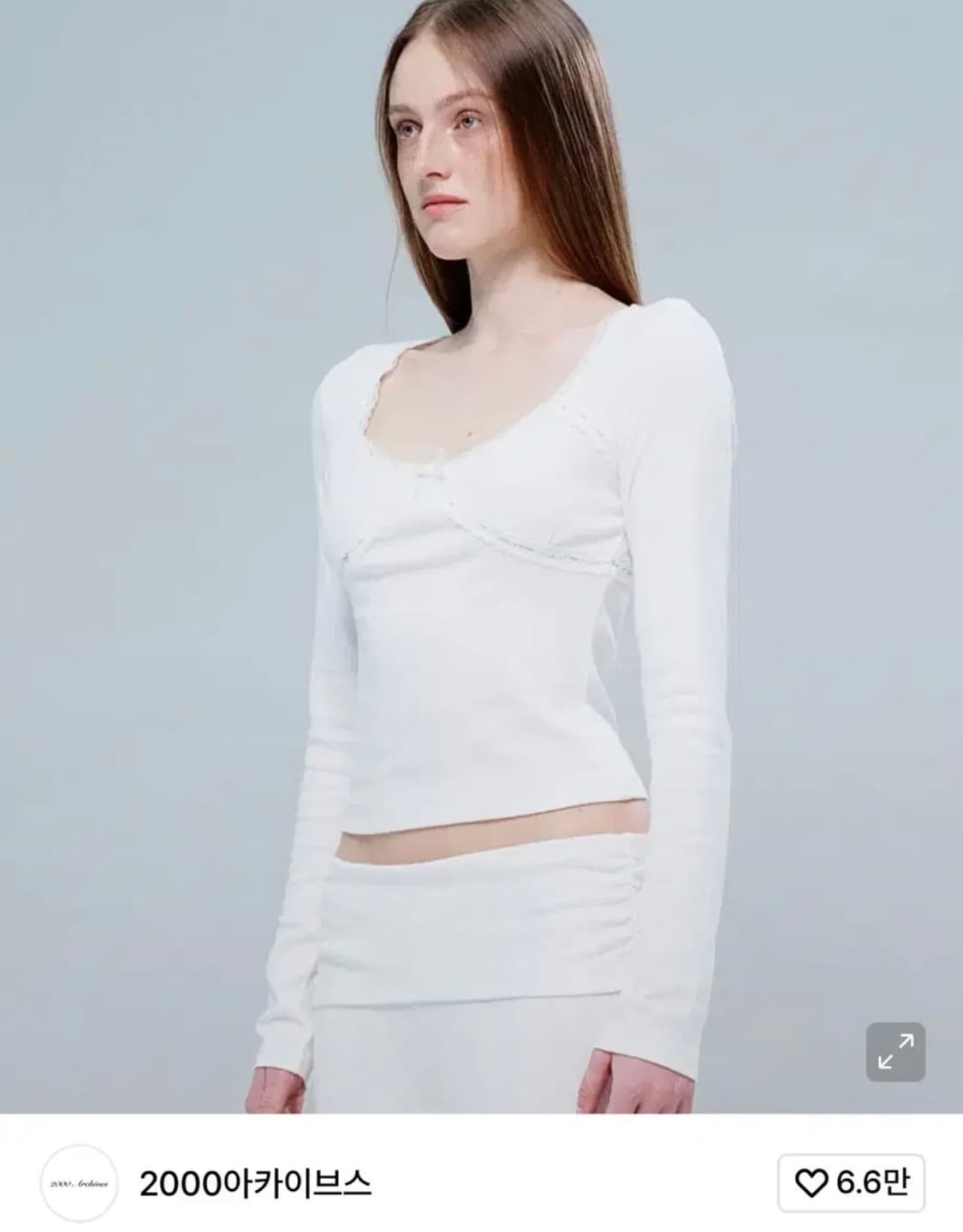 2000아카이브/ 아이보리 슬립웨어탑 (1size) 상품이미지1