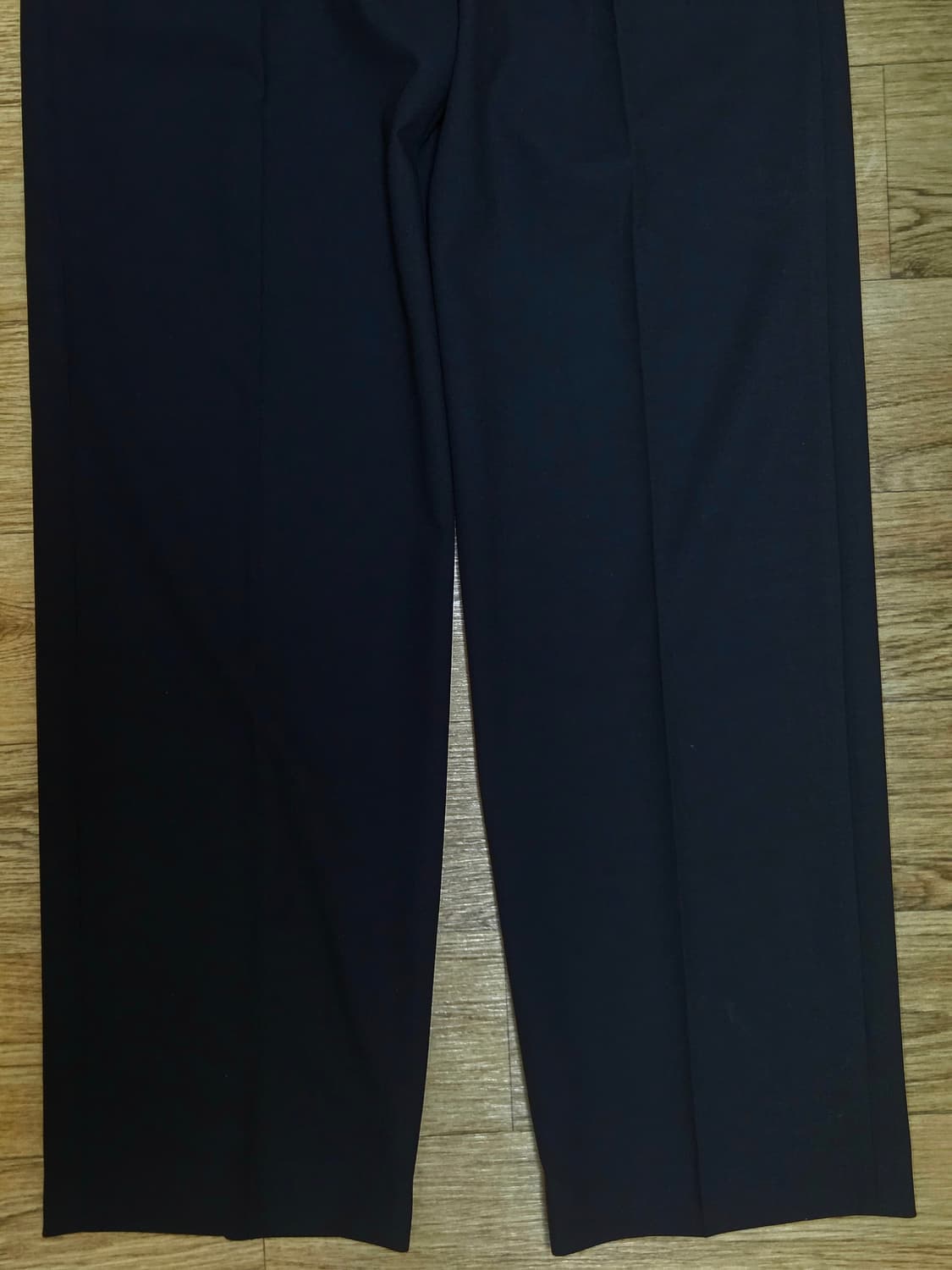 엘무드 - 프렌치 울 블렌드 스트레이트 슬랙스 (블랙,46 size) 상품이미지2