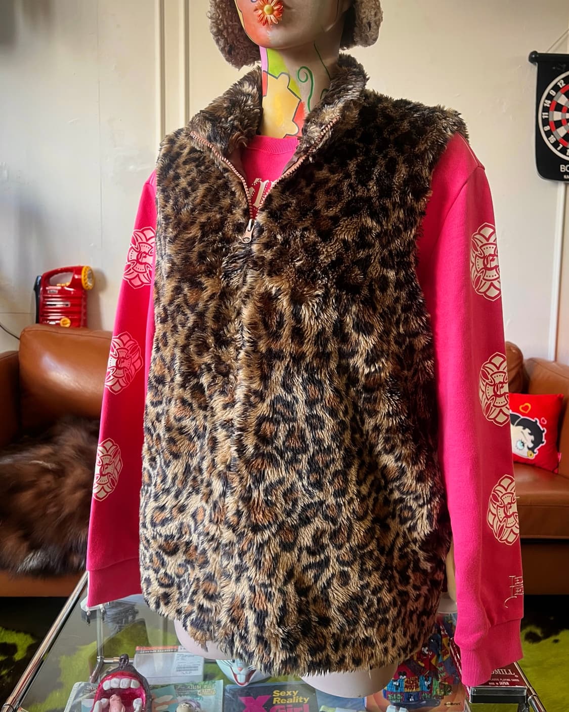 Jpn Vintage Leopard Fur Vest 상품이미지2