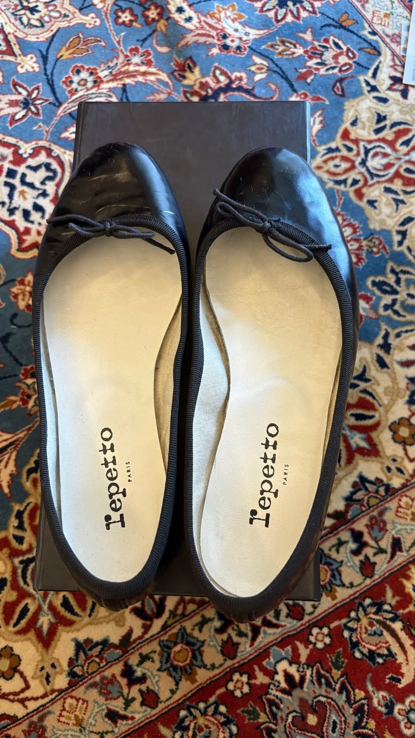 레페토 플랫 블랙 repetto cuir veritable black 상품이미지1