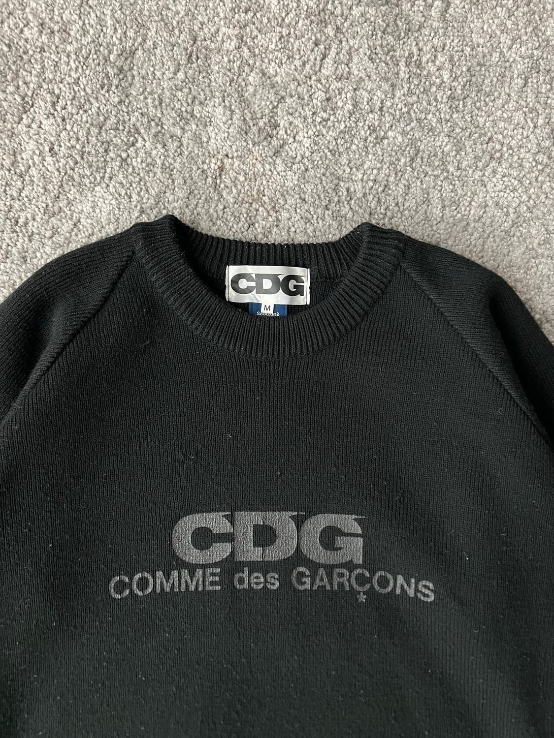 꼼데가르송 풀오버 니트 블랙 상품이미지2