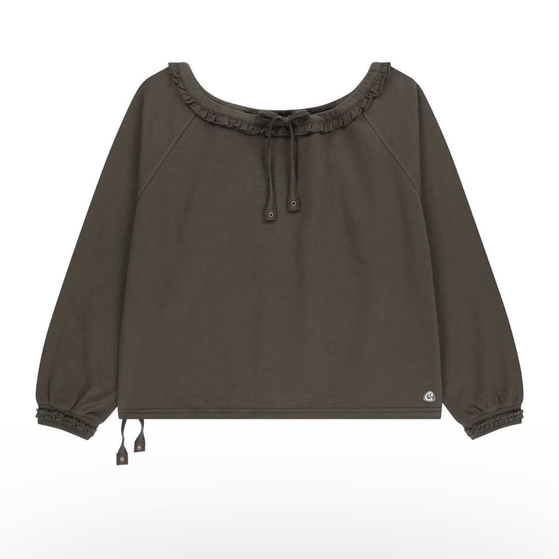 (새상품/사이즈1) 코이세이오 드로우스트링 롱슬리브 차콜 상품이미지1