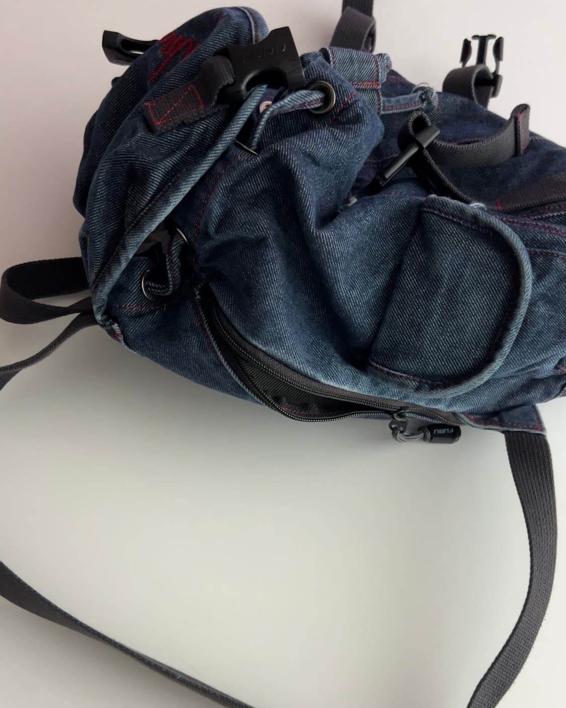 푸부 빈티지 데님 백팩 상품이미지5