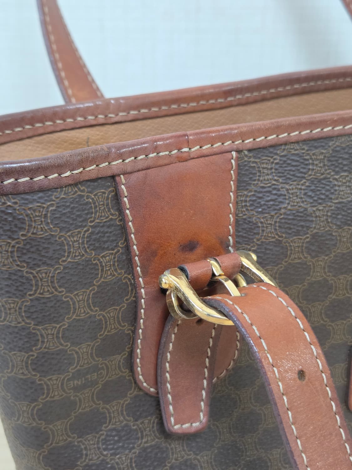 올드 셀린느 빈티지 마카담 토트백 상품이미지4