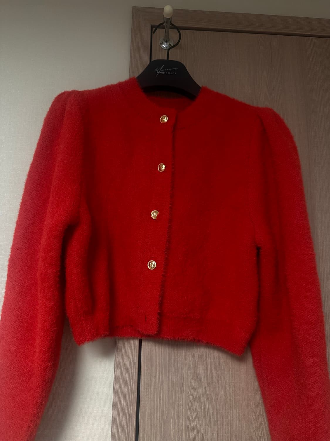 준지 여성 레드크롭 가디건 36 새상품 상품이미지2