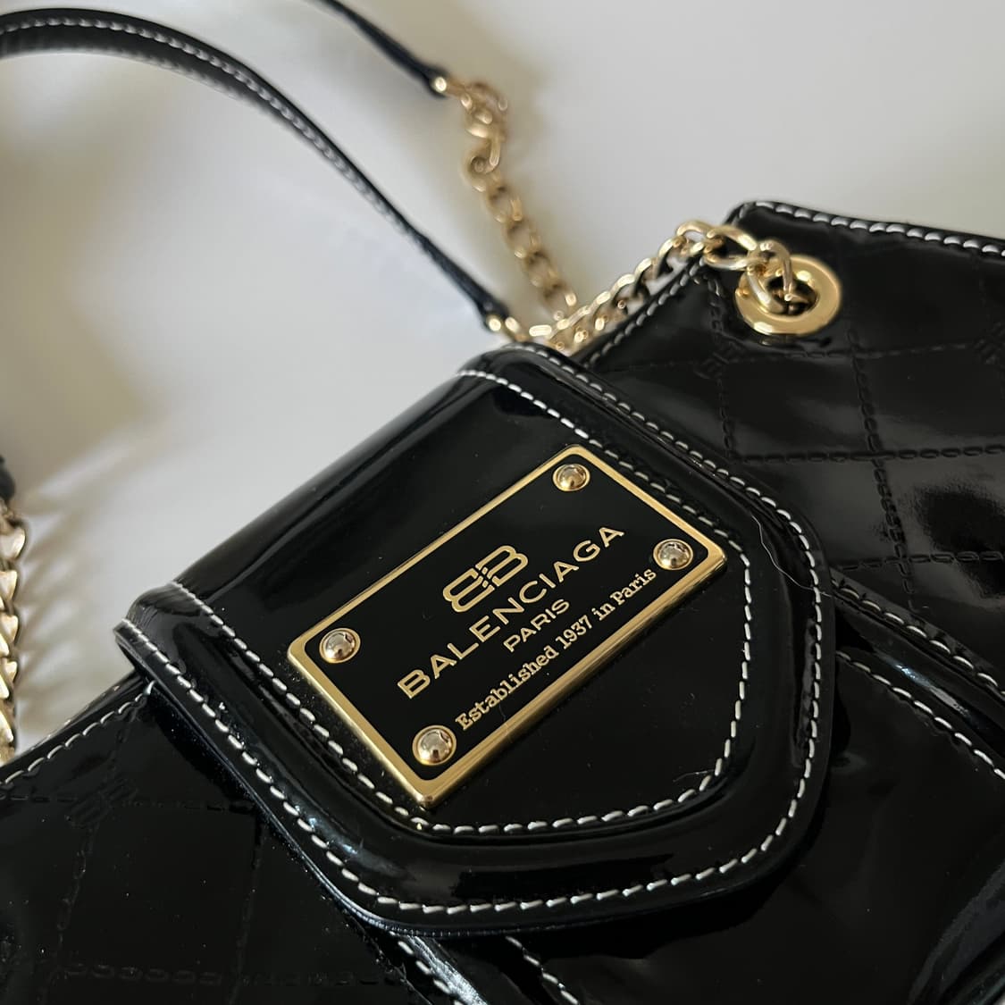 BALENCIAGA 00's Enamel Shoulder Bag (금강) 상품이미지4