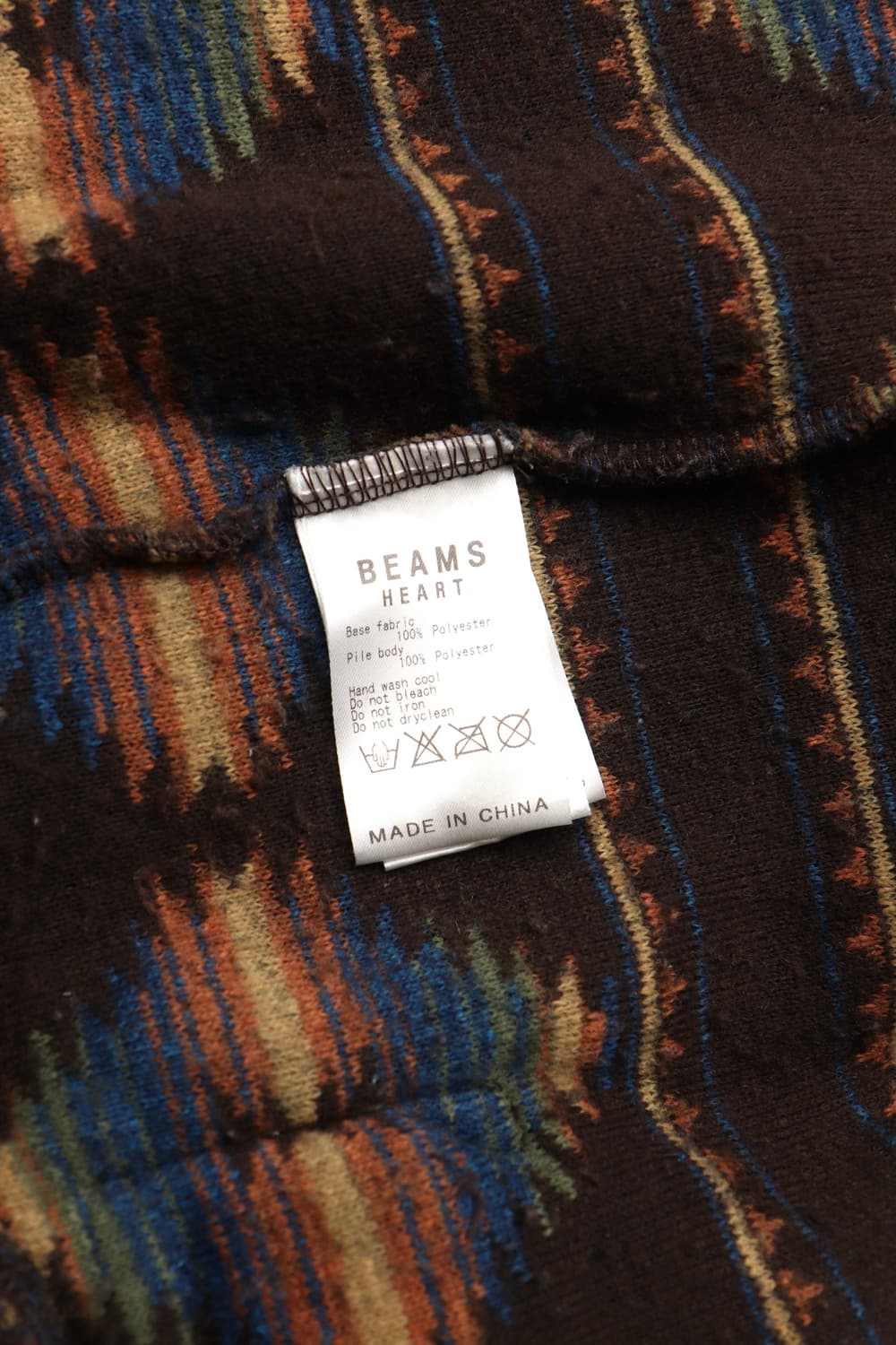 Beams heart 노르딕 패턴 보아 후리스 브라운(여성) 상품이미지7