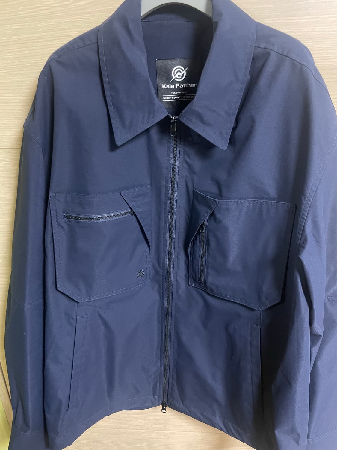 칼라파타르 코튼 나일론 자켓 네이비 L 상품이미지1