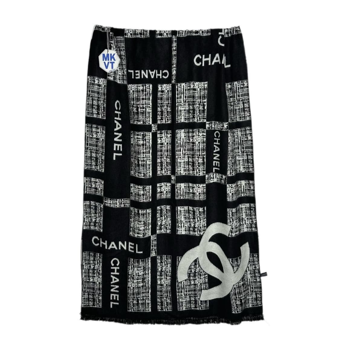 샤넬 로고 실크 캐시미어 머플러 상품이미지2