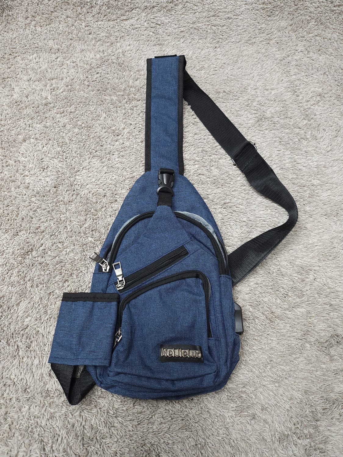 Meijieluo 블루 데님 슬링백 새제품 상품이미지2