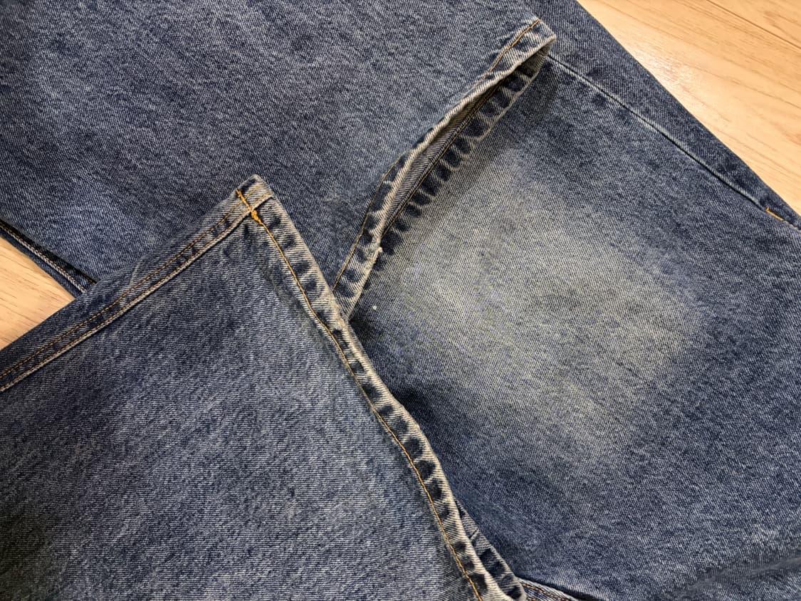 해칭룸 와이드 커브진 워시드 블루 상품이미지3