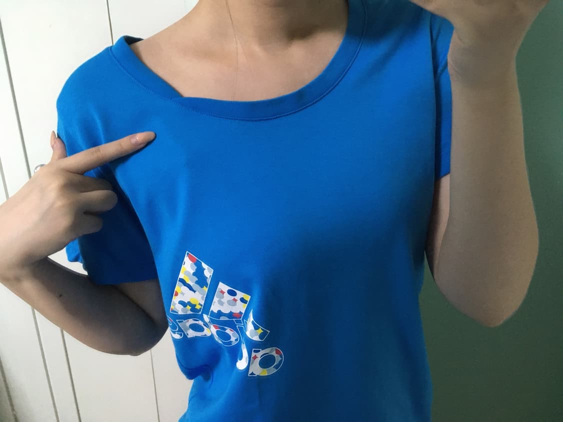 아디다스 빈티지 블루 반팔 상품이미지2