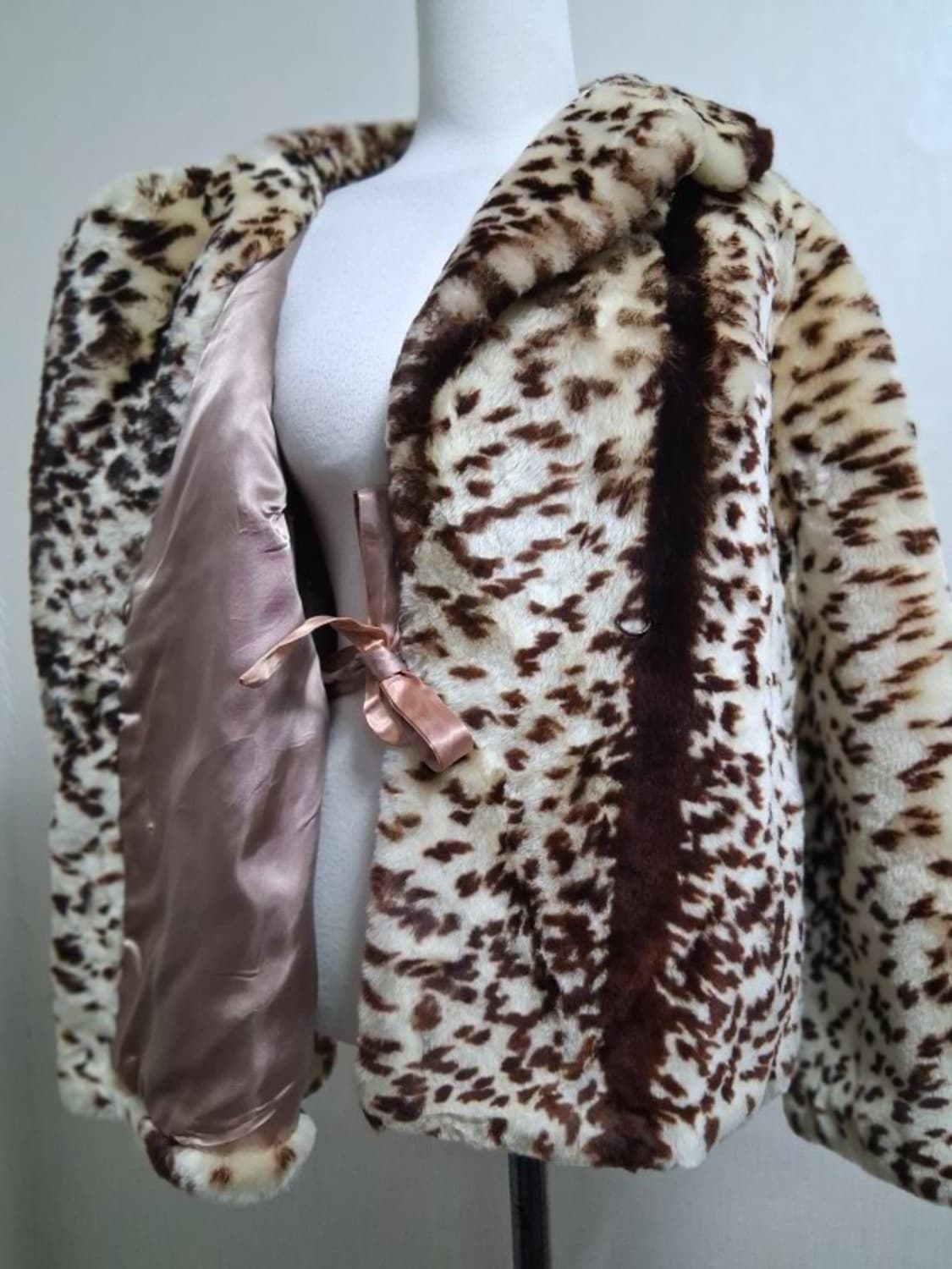 일본수입 천연모피 레오파드 양털숏쟈켓 4455  상품이미지8