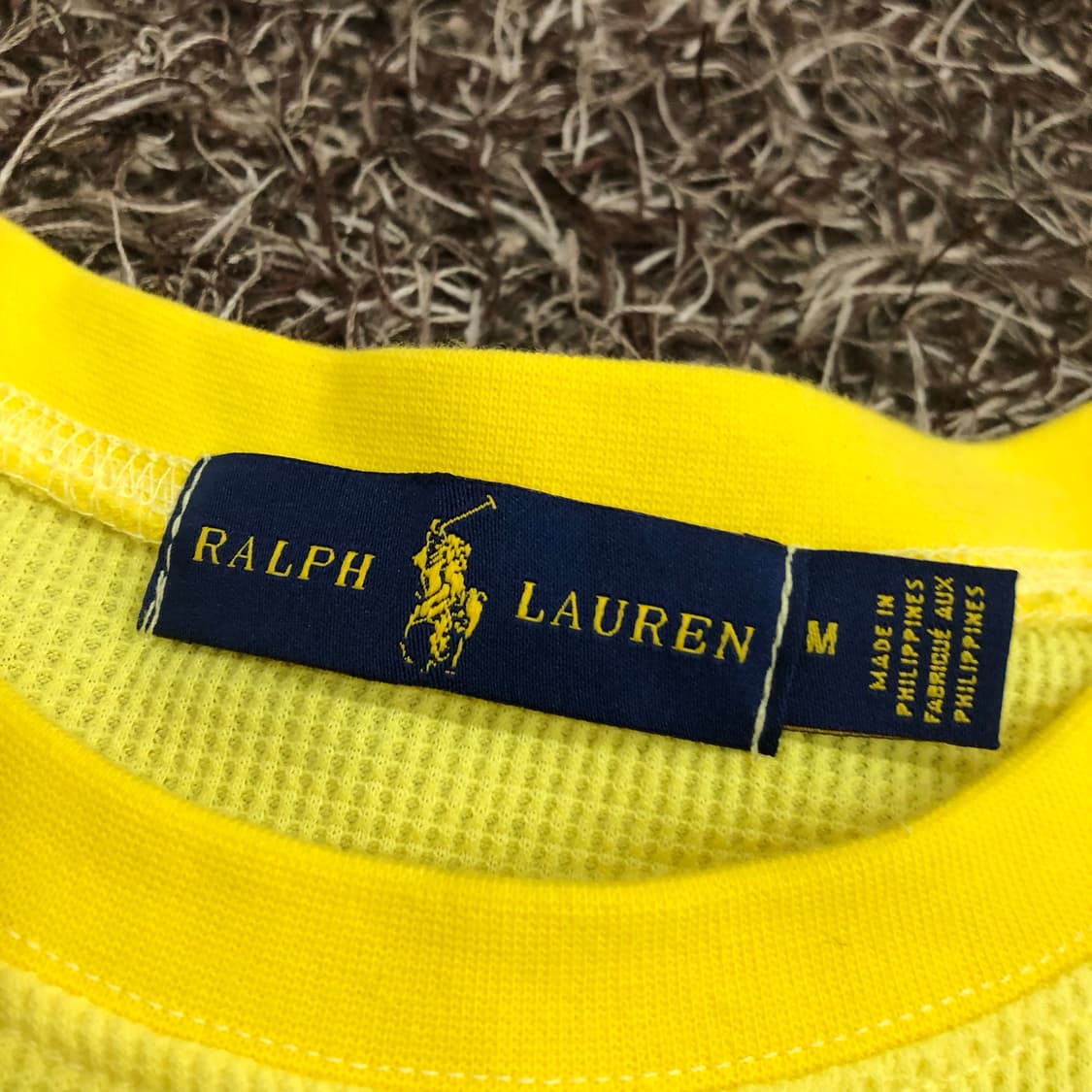 폴로 랄프로렌 옐로우 와플 롱슬리브 상품이미지3