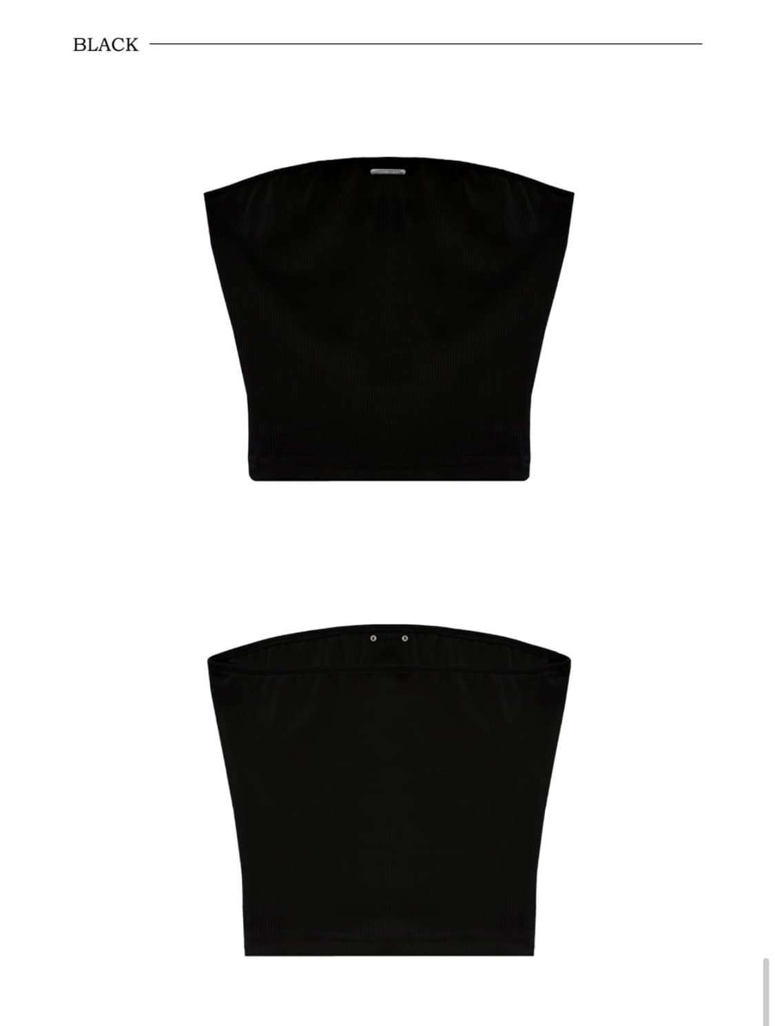 트리밍버드) Basic Ribbed Crop Tank Top BK F 상품이미지4