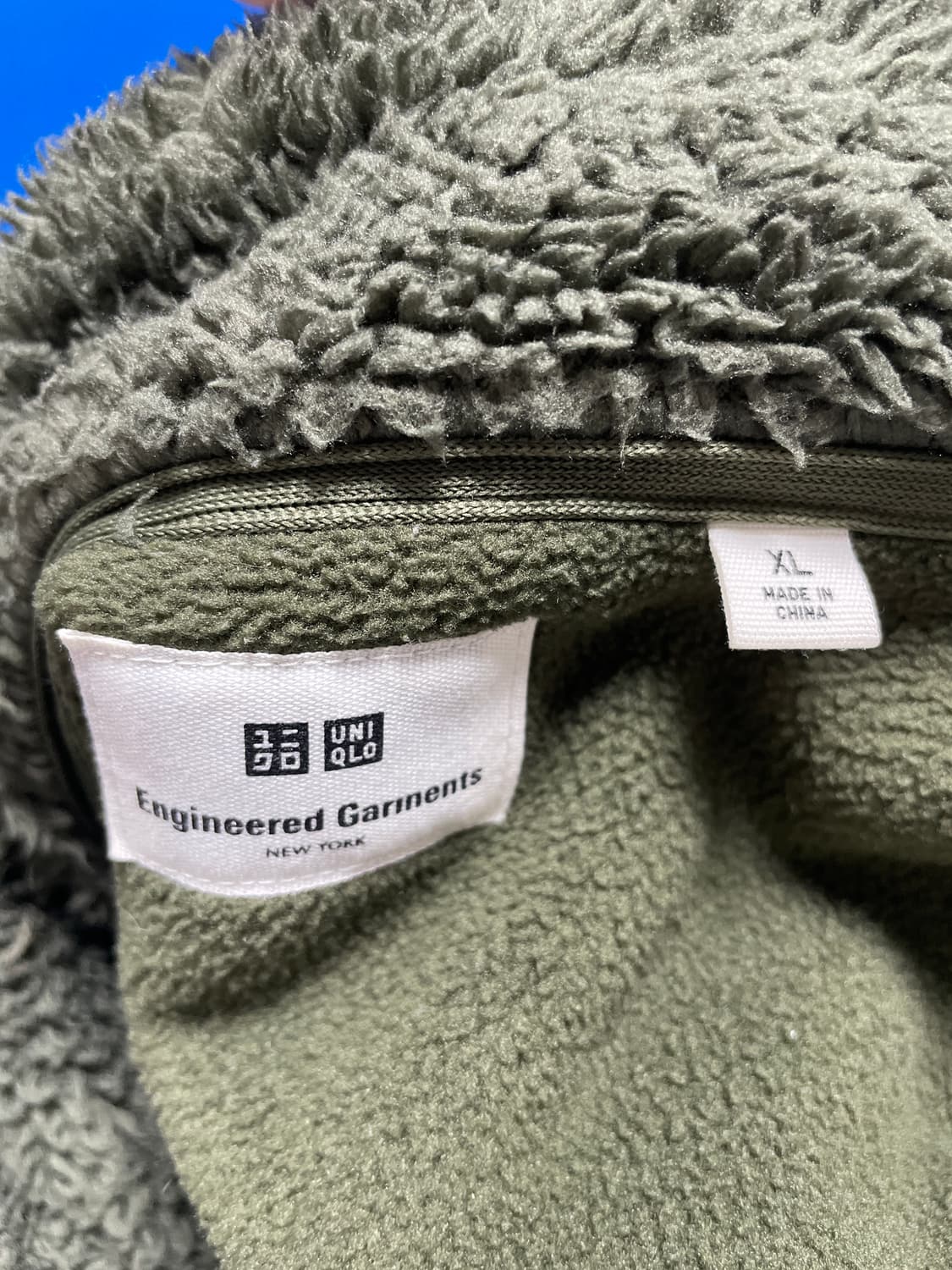 유니클로 x 엔가 후리스 (올리브, XL) 상품이미지3