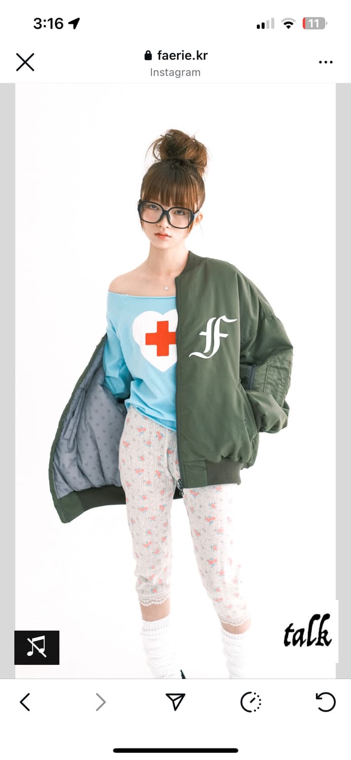 샵페어리 봄버 카키 상품이미지1