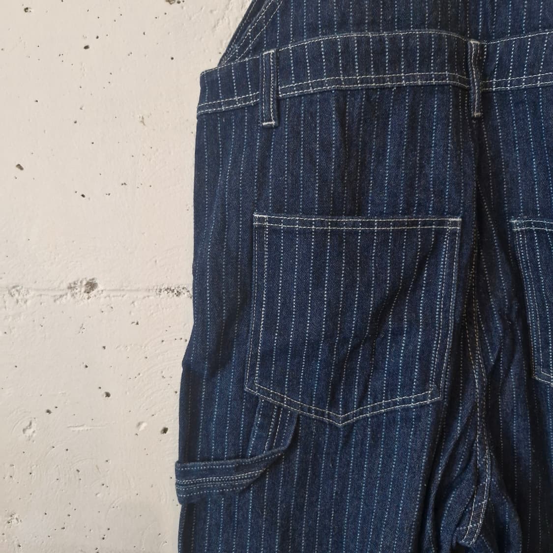 USA 빈티지 스트라이프 데님 오버롤 상품이미지3