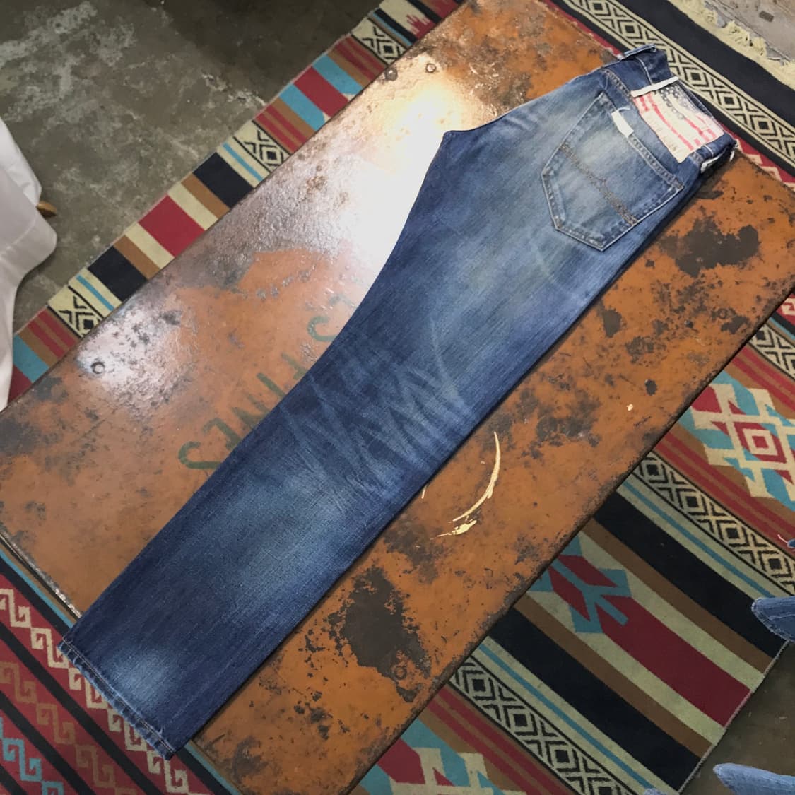 폴로 데님 앤 서플라이 진청 워시드 슬림핏 데님 팬츠 허리 31 사이즈 상품이미지2