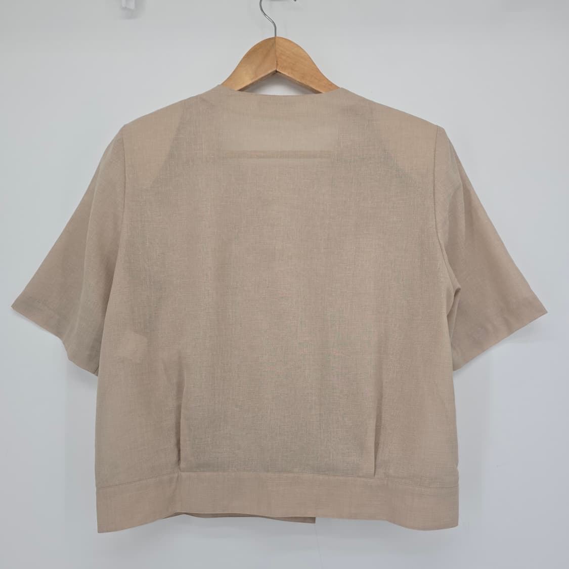 일본 빈티지 세이오라제 베이지 린넨 반팔 블라우스 상품이미지5