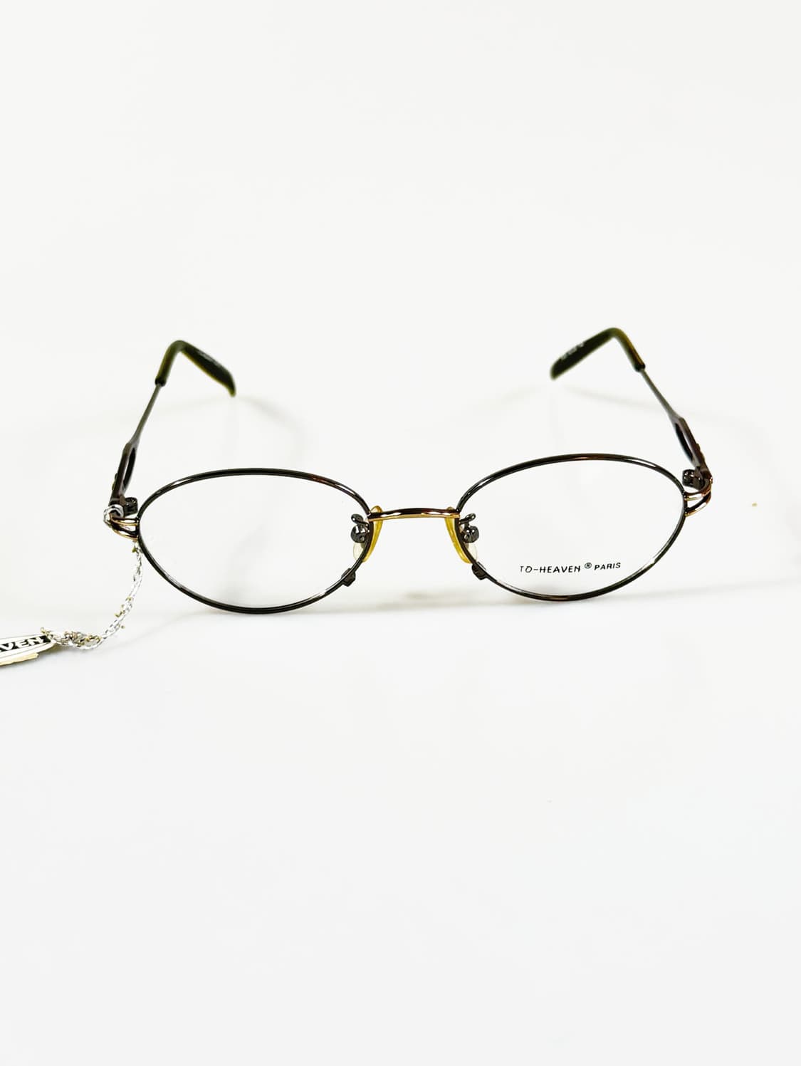 90s TO-HEAVEN PARIS 건메탈 슬림 오벌 빈티지 안경 상품이미지2