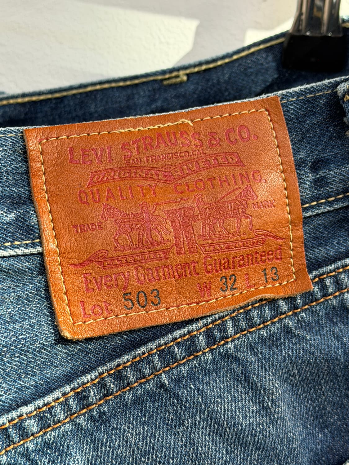 Levis 503 리바이스 루즈 스트레이트 데님 쇼츠 32x13 상품이미지8