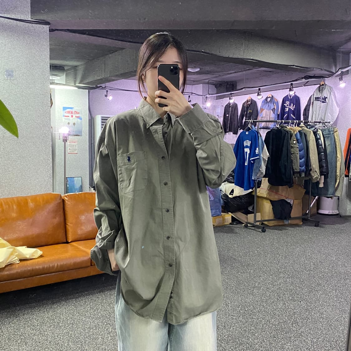 폴로 랄프로렌 카키 클래식핏 셔츠 B3082 상품이미지1