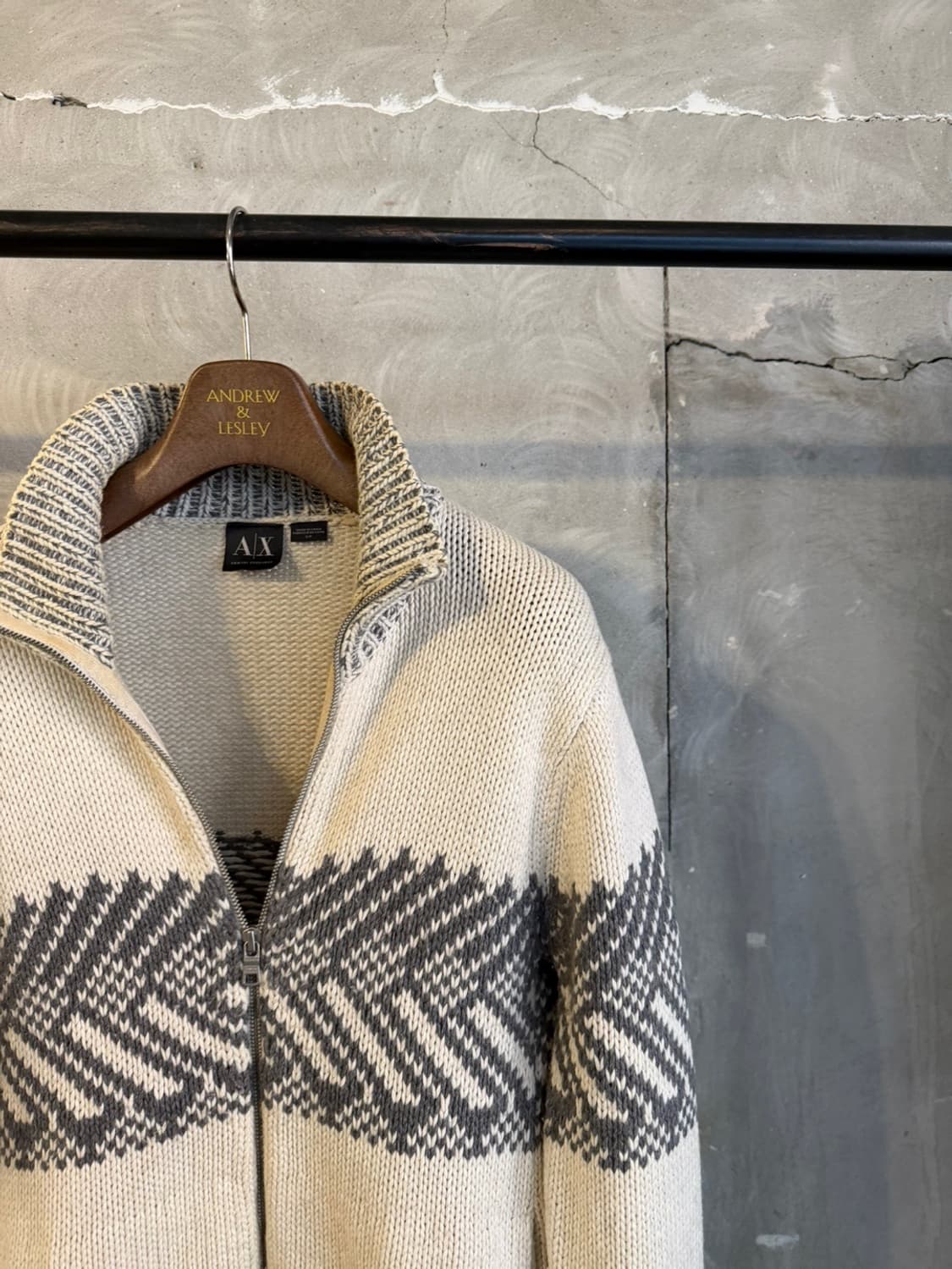 아르마니 익스체인지 짚업 가디건 슬림100 상품이미지4