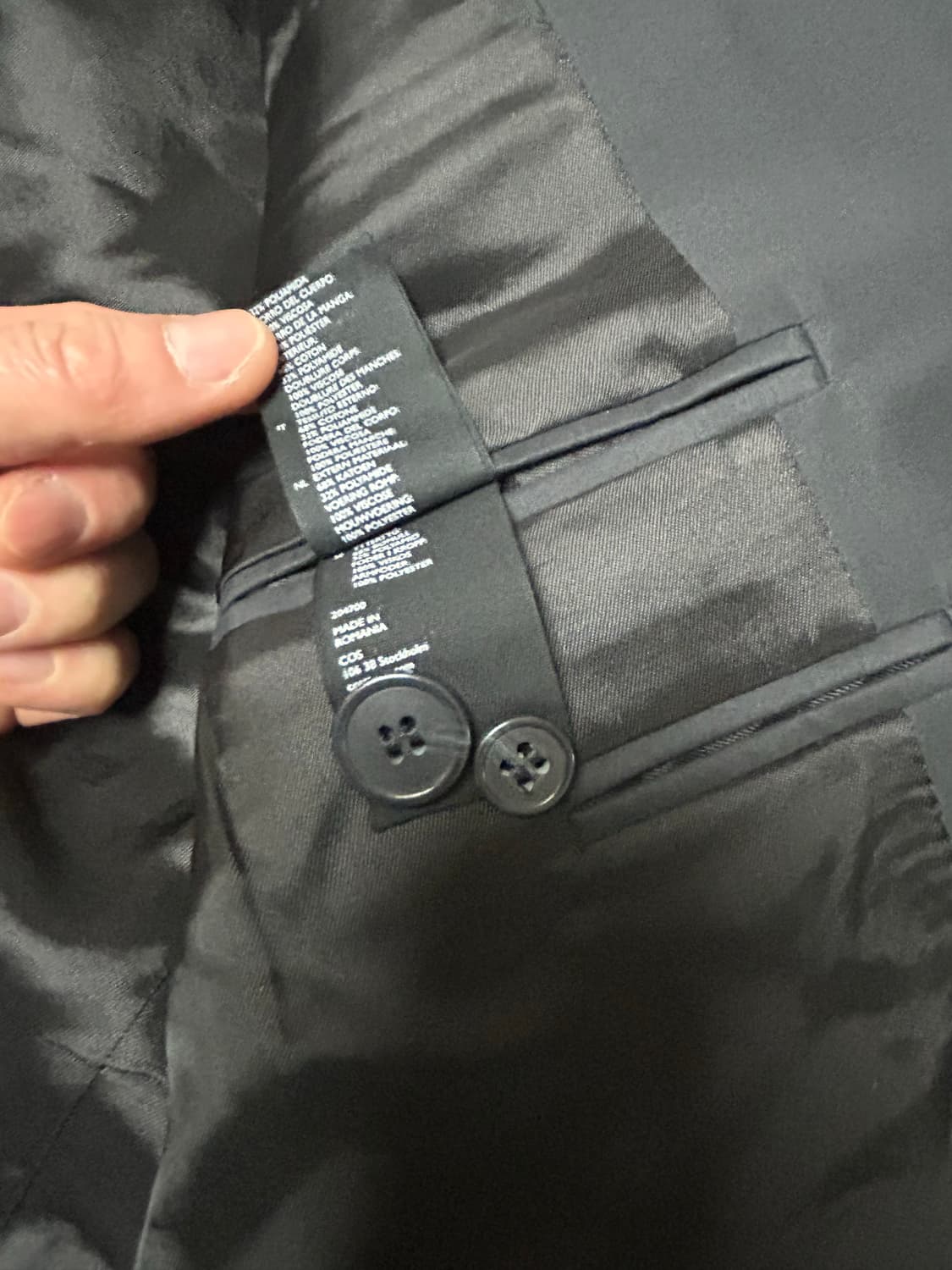 COS 남성 블랙 수트 셋업 (50/48) 상품이미지7