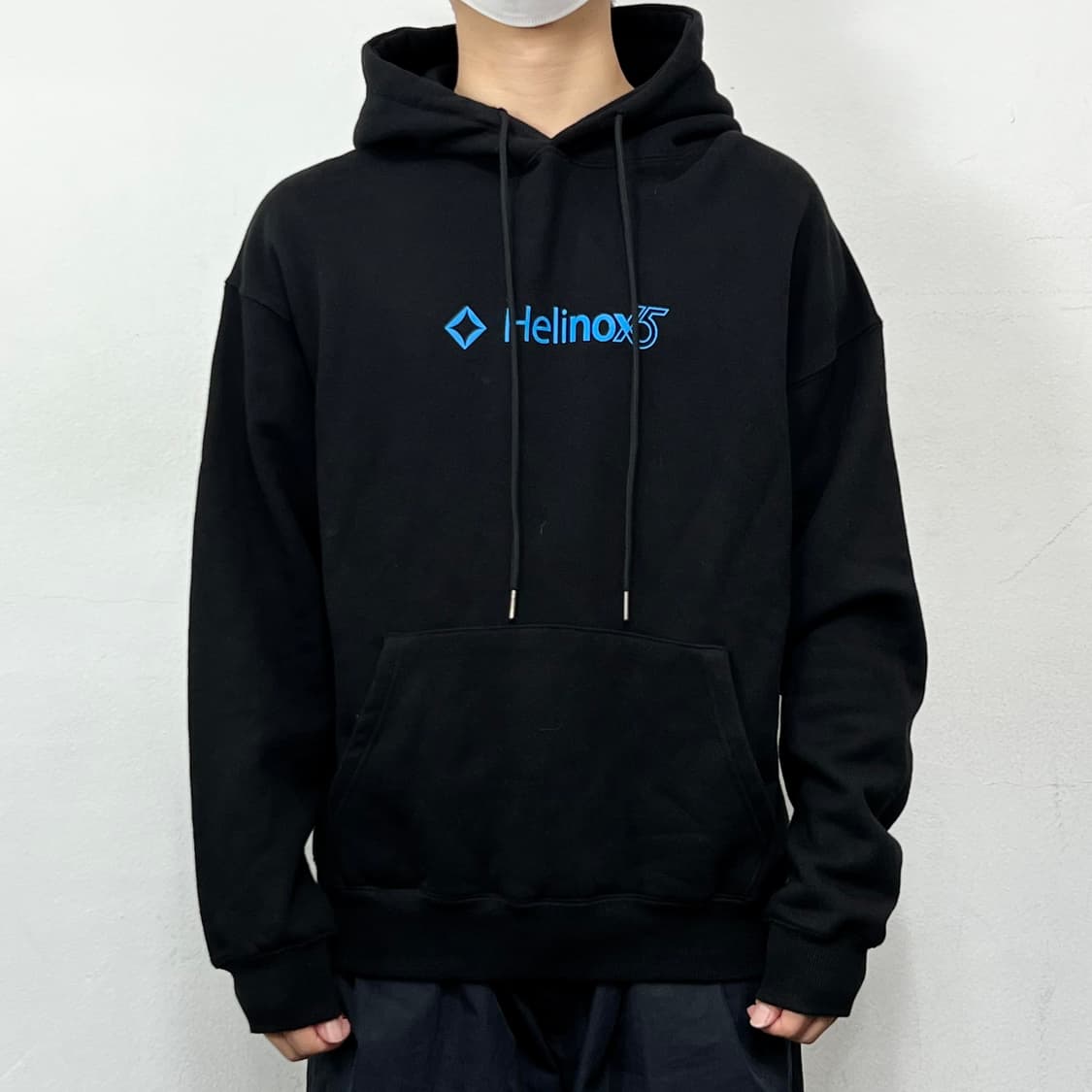 헬리녹스 15주년 로고 후드 블루블랙 상품이미지3