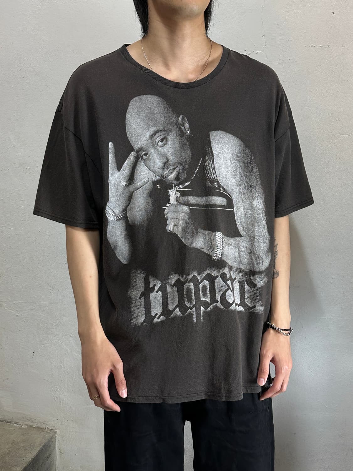 00’s 빈티지 투팍 티셔츠 빈티지 랩티 밴드티 하드페이딩 상품이미지2