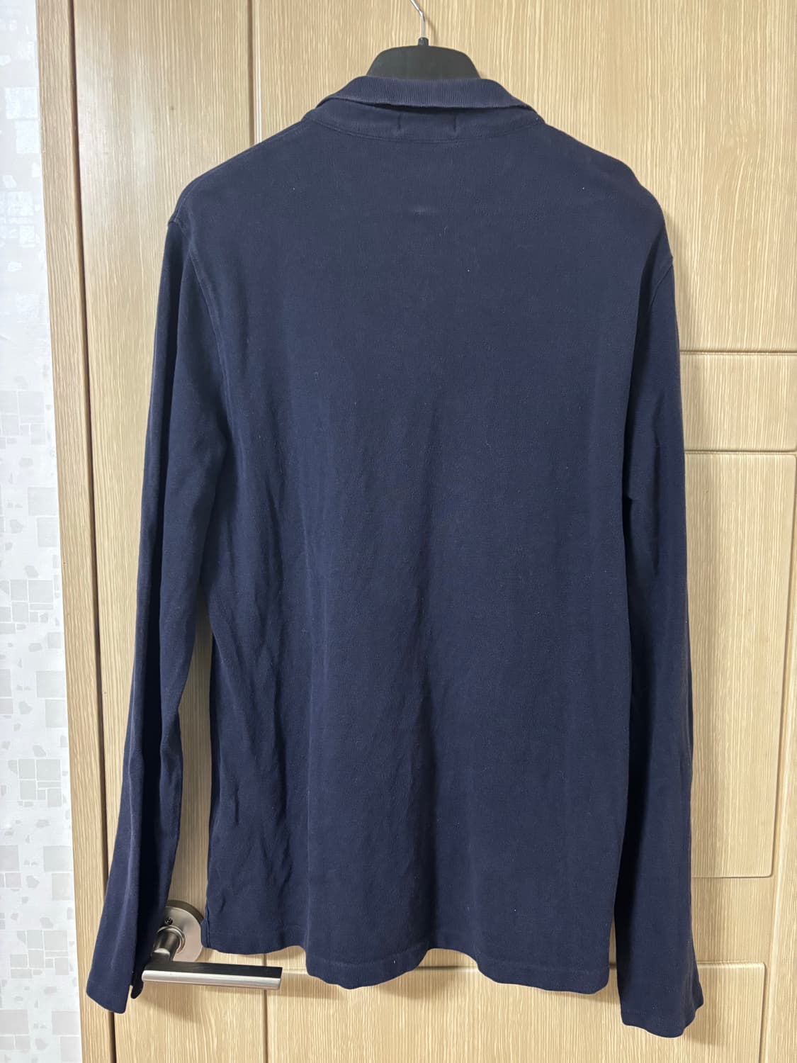 버버리 네이비 긴팔 폴로티 상품이미지5