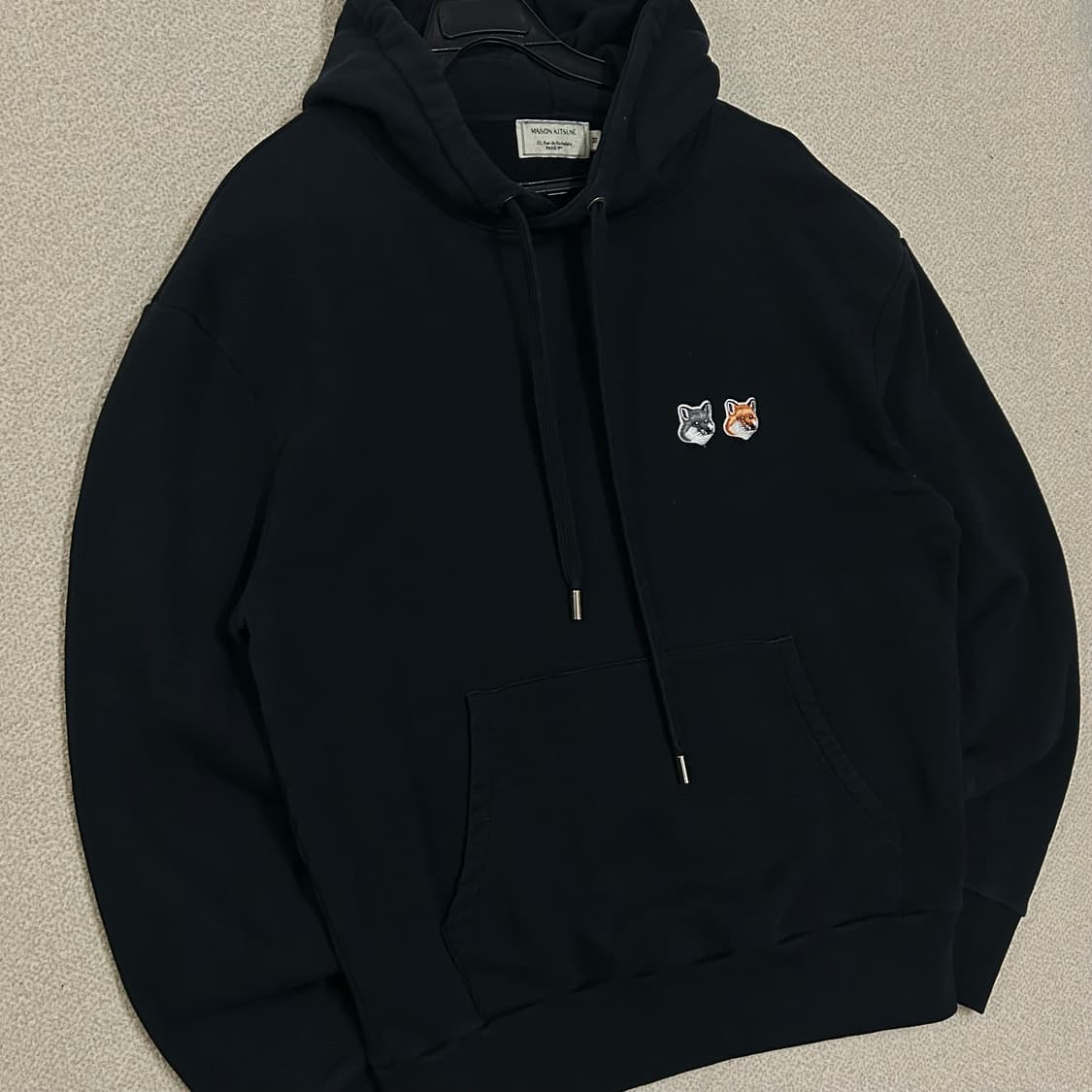 (M) 메종키츠네 더블 폭스 블랙 후드 상품이미지3