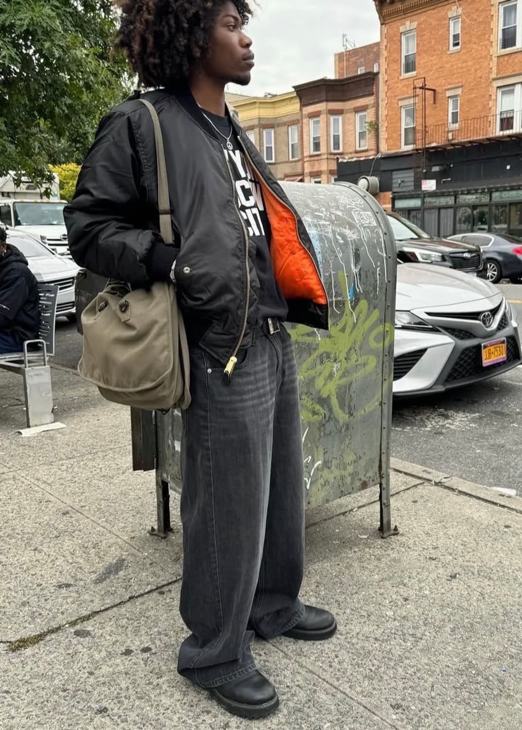 zicmade / 와이드 레그 데님 블랙 / 30 상품이미지3