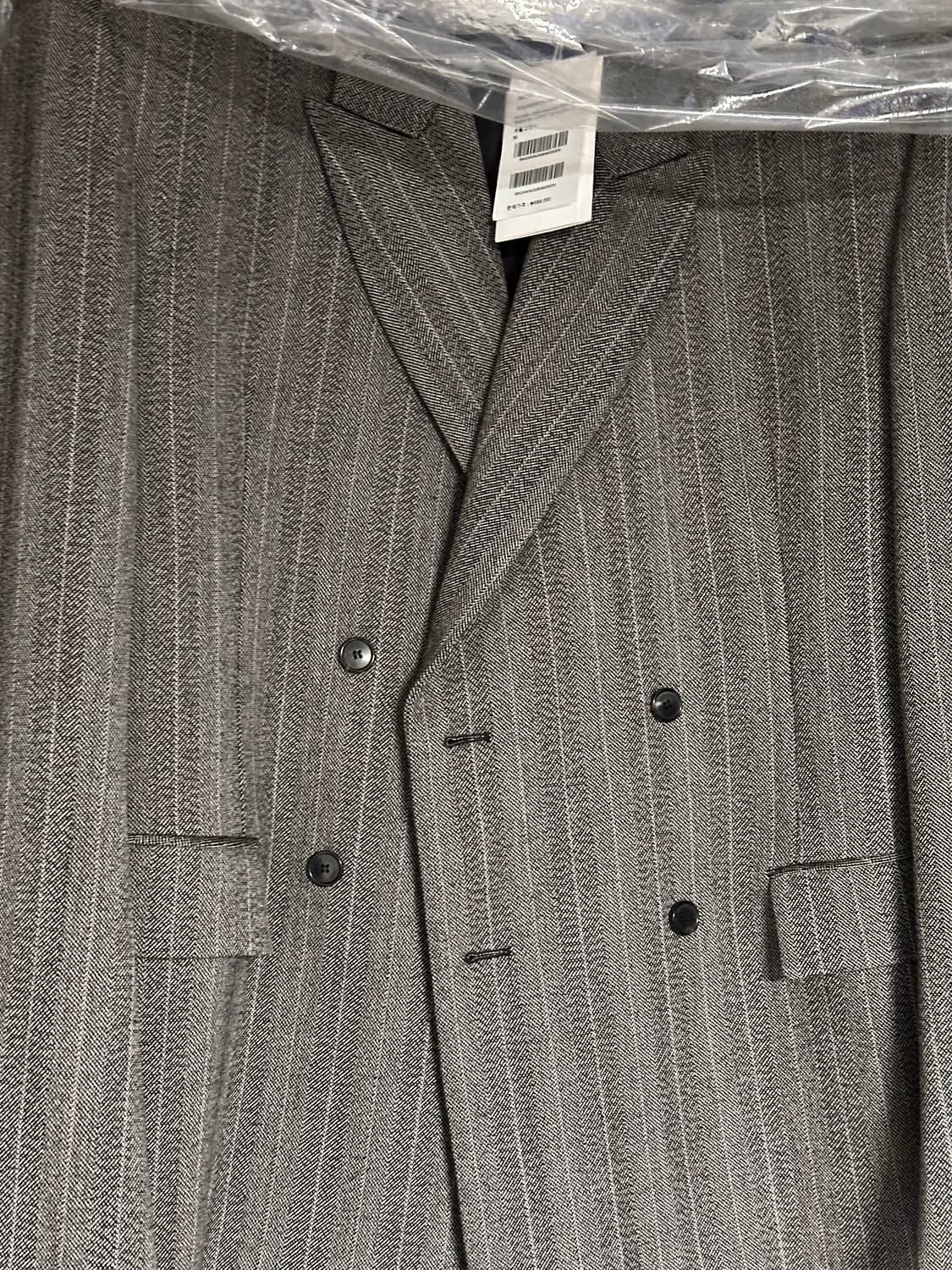 (새상품) 렉토 브로큰 헤링본 더블 브레스티드 블레이저 M 상품이미지3