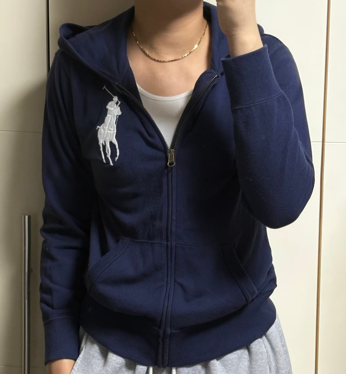 폴로 랄프로렌 빅포니 네이비 후드집업 상품이미지1