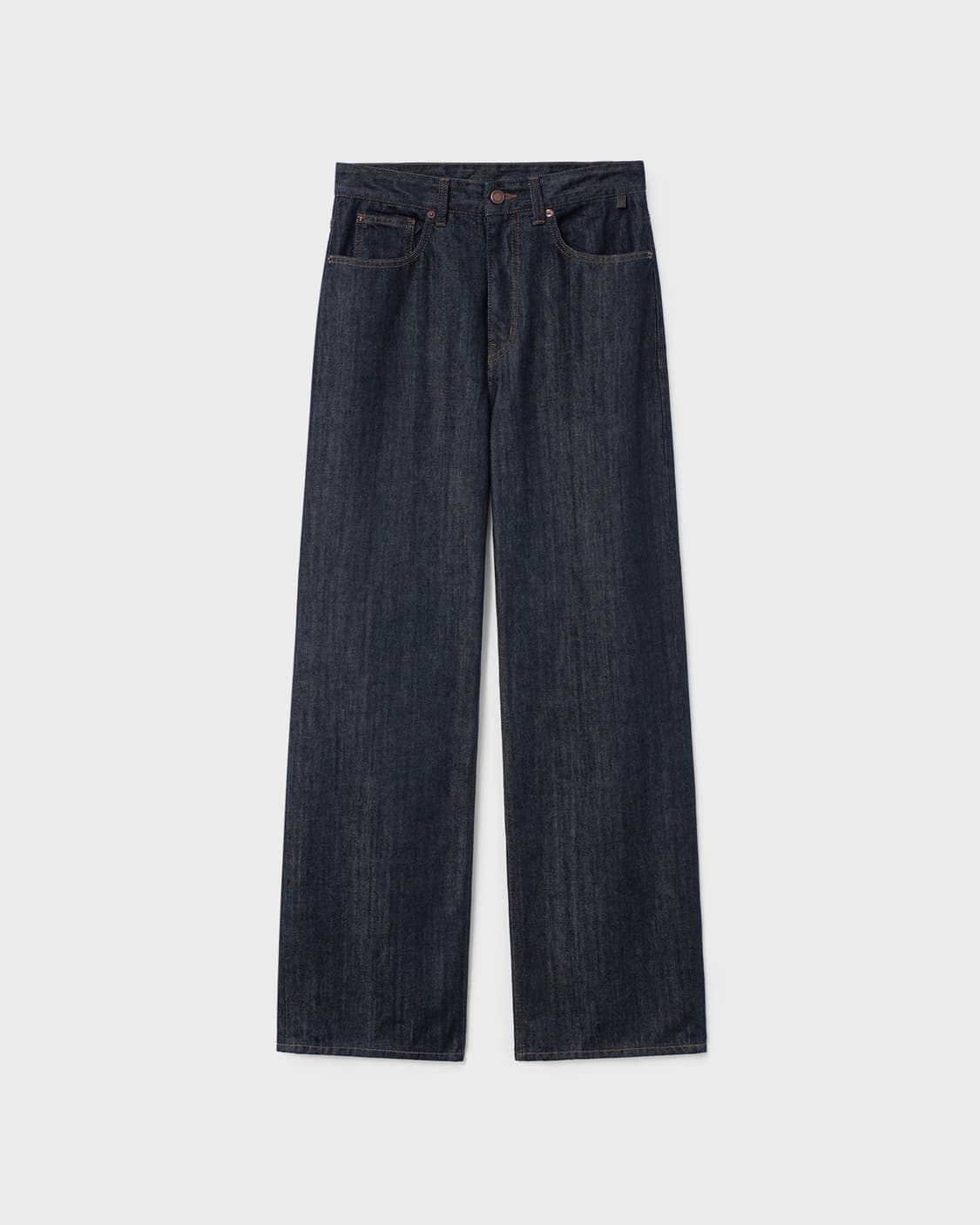 벨리에 미드 와이드 데님 팬츠 - 로우 인디고 상품이미지1